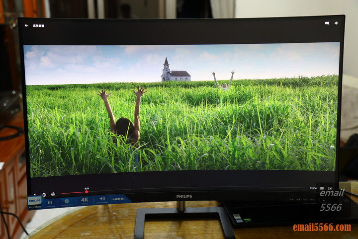 點我看大圖 PHILIPS 飛利浦 328E1C 32吋曲面4K高畫質顯示器開箱-Ultra HD 4K、VA、1500R