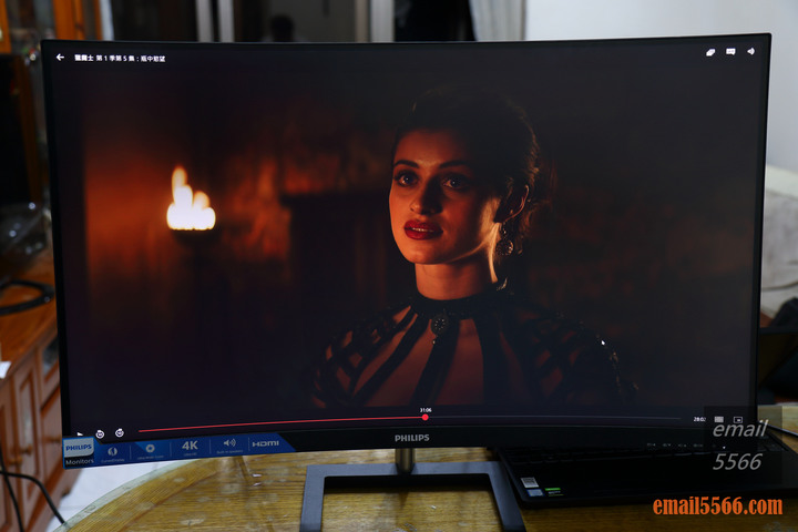 點我看大圖 PHILIPS 飛利浦 328E1C 32吋曲面4K高畫質顯示器開箱-Ultra HD 4K、VA、1500R