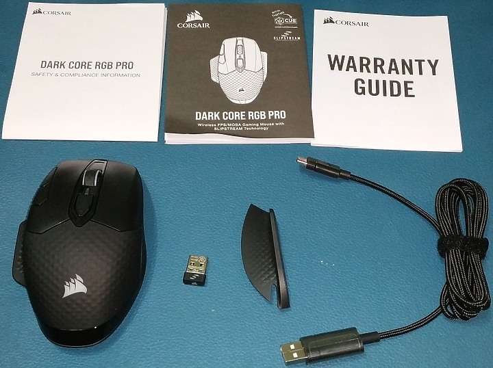 無線煥彩 海盜船CORSAIR DARK CORE RGB PRO滑鼠開箱