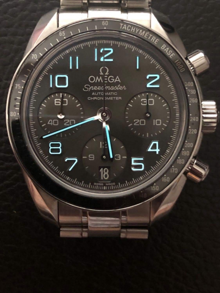 OMEGA Speedmaster 三眼計時 黑面 數字盤 38mm