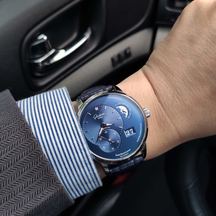 [開箱] 我終於入手啦！Glashütte Original PanoMaticLunar藍面月相腕錶