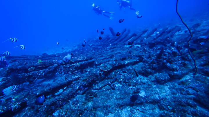 第一次的合界船潛，水清無流輕鬆玩