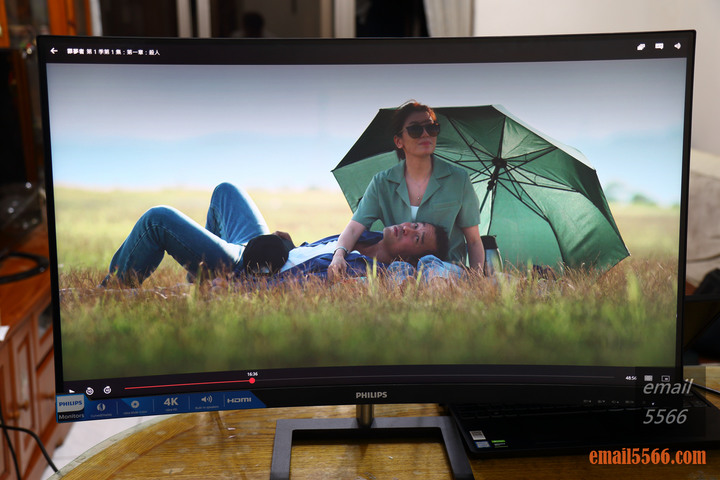 點我看大圖 PHILIPS 飛利浦 328E1C 32吋曲面4K高畫質顯示器開箱-Ultra HD 4K、VA、1500R