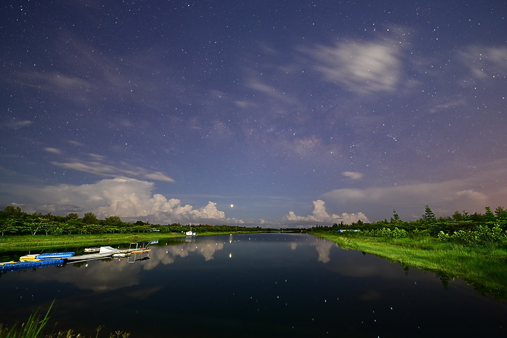 D6+Sigma 14mm F1.8台東活水湖銀河，湖面上的銀河倒影，200-500mm拍鳥和戰鬥機。