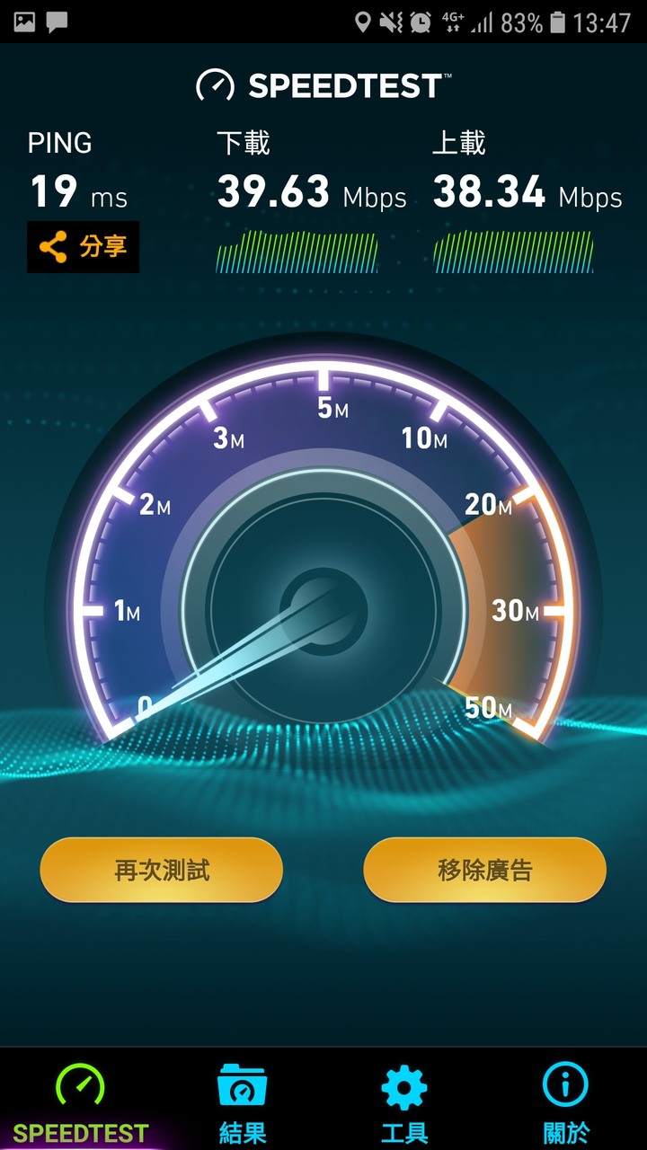 青年公園電信三雄測速分享