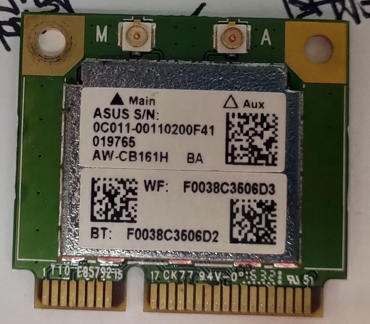筆記型電腦mini PCI-E藍芽無線網卡，藍芽無作用