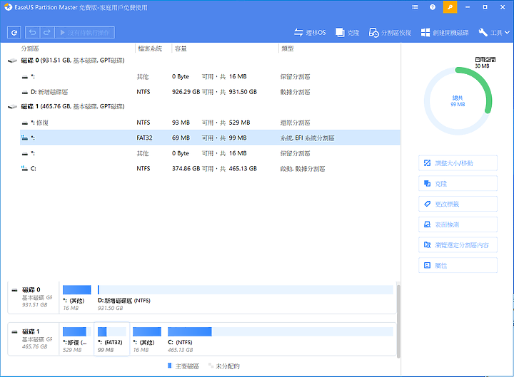 硬碟分割工具EaseUS Partition Master 14.0中文版 讓你免費又輕鬆做磁碟管理