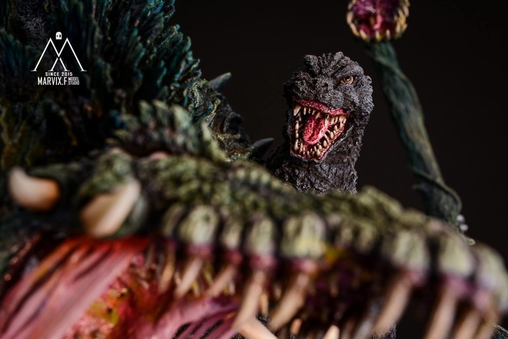 點我看大圖 Marvix.F Model Studio 匠心之作 - T's Facto GODZILLA vs BIOLLANTE (哥吉拉vs碧奧蘭蒂)