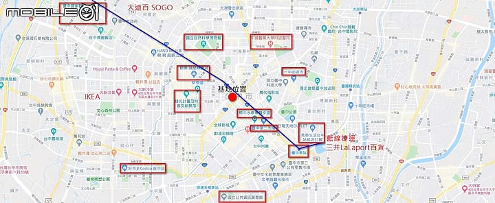 點我看大圖 New 西區 【大通大美】 22F超高地標大樓 台灣大道二段一號 燙金門牌 西區唯一小坪數 正台中市核心機能綠地藍線捷運地標宅 極潛銷