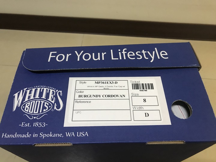 Custom White’s boots