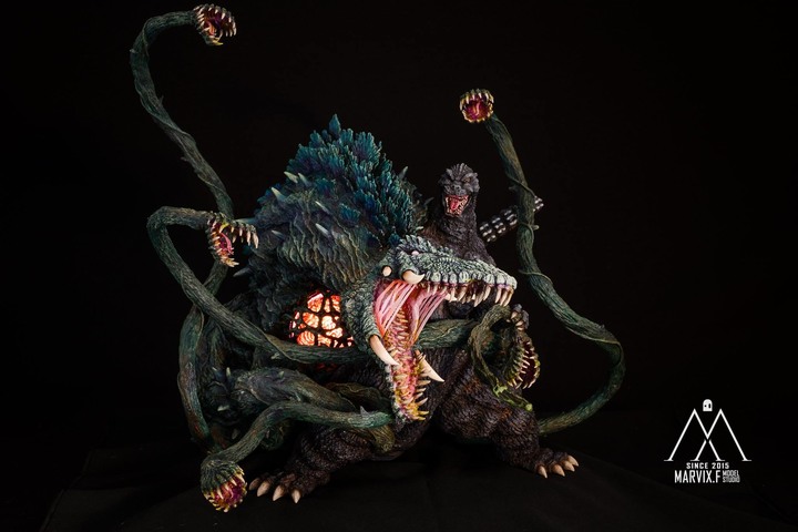 點我看大圖 Marvix.F Model Studio 匠心之作 - T's Facto GODZILLA vs BIOLLANTE (哥吉拉vs碧奧蘭蒂)