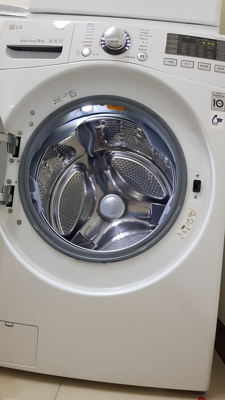 LG WD-S18VBW 洗衣機,WR-90TW烘衣機開箱