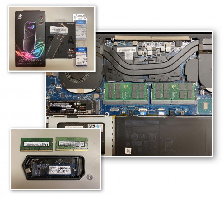 Xps15 9560 記憶體和硬碟升級