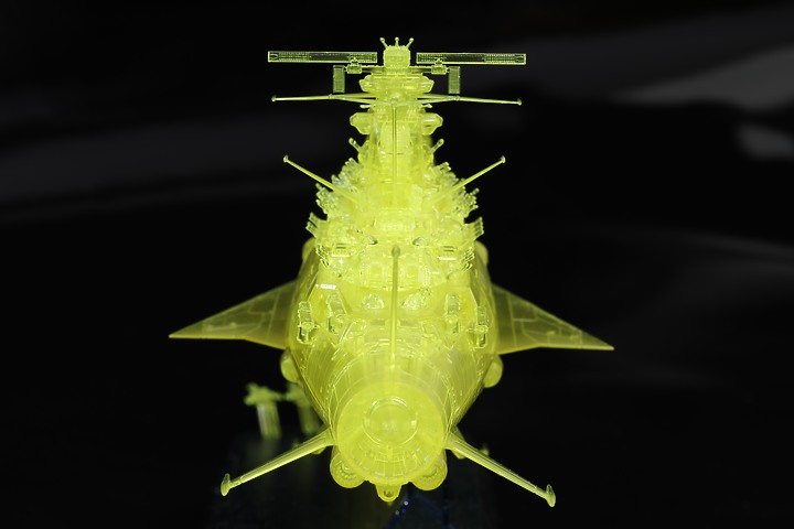 點我看大圖 老花眼別挑戰!萬代 宇宙戰艦大和號2202 1/1000 YAMATO 大和號 最終決戰仕樣 高次元透明版 超傷眼啊@@ 附上0619完成棚拍圖解喔