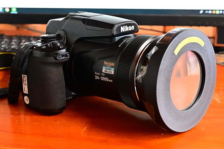 D6、Z6、Z50、P1000的比較後，決定以Z50+1.4X+200-500mm+小紅太陽濾鏡拍日環食。