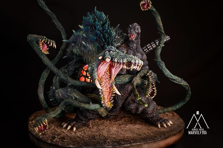 點我看大圖 Marvix.F Model Studio 匠心之作 - T's Facto GODZILLA vs BIOLLANTE (哥吉拉vs碧奧蘭蒂)