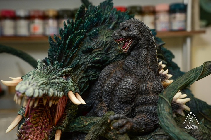 點我看大圖 Marvix.F Model Studio 匠心之作 - T's Facto GODZILLA vs BIOLLANTE (哥吉拉vs碧奧蘭蒂)