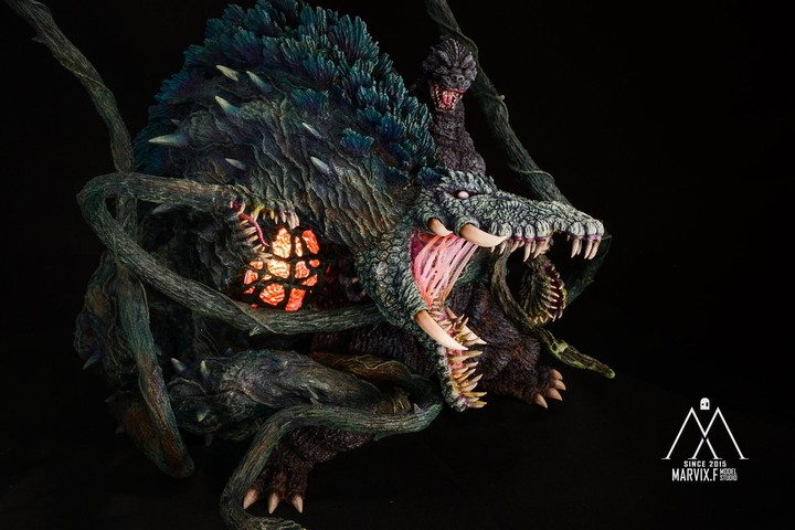 點我看大圖 Marvix.F Model Studio 匠心之作 - T's Facto GODZILLA vs BIOLLANTE (哥吉拉vs碧奧蘭蒂)