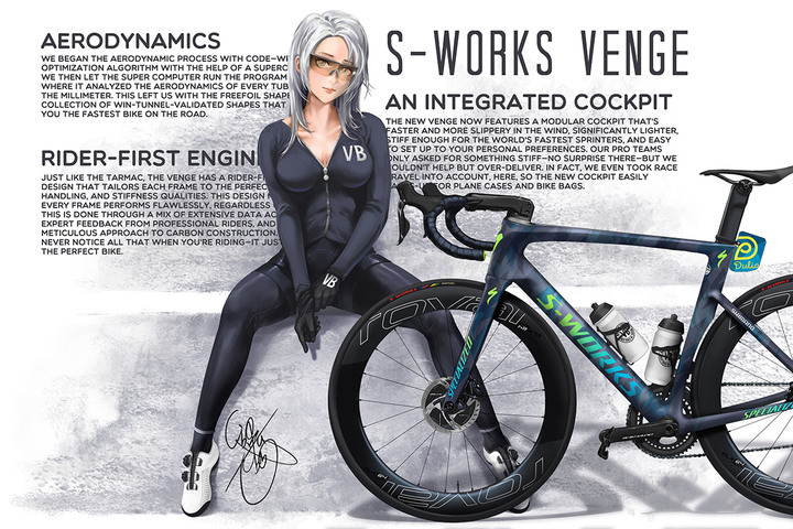 【繪畫】Specialized S-Works Venge 女孩