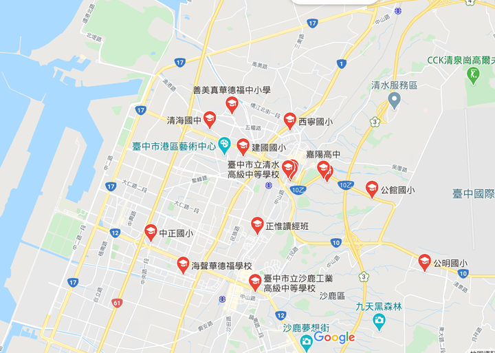 台中港特定計劃區使用分區之學校用地問題