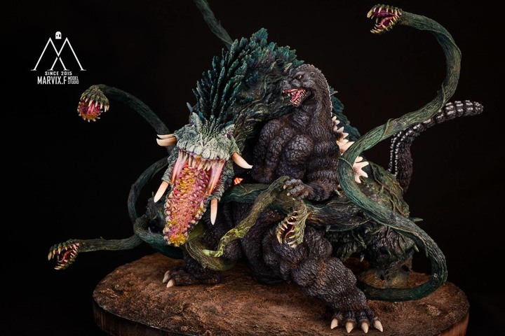 點我看大圖 Marvix.F Model Studio 匠心之作 - T's Facto GODZILLA vs BIOLLANTE (哥吉拉vs碧奧蘭蒂)