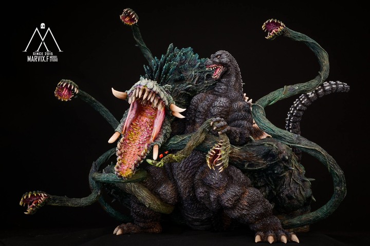 點我看大圖 Marvix.F Model Studio 匠心之作 - T's Facto GODZILLA vs BIOLLANTE (哥吉拉vs碧奧蘭蒂)