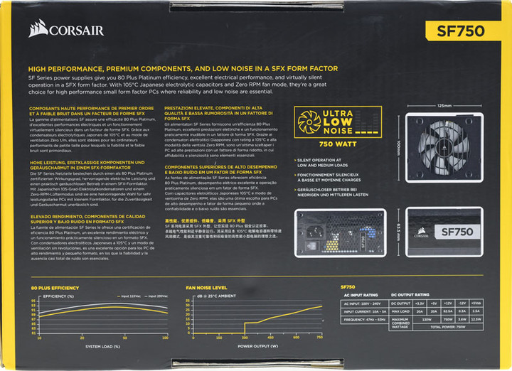 Corsair SF750全模組白金SFX電源測試