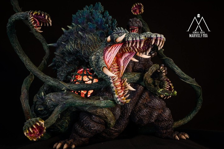點我看大圖 Marvix.F Model Studio 匠心之作 - T's Facto GODZILLA vs BIOLLANTE (哥吉拉vs碧奧蘭蒂)
