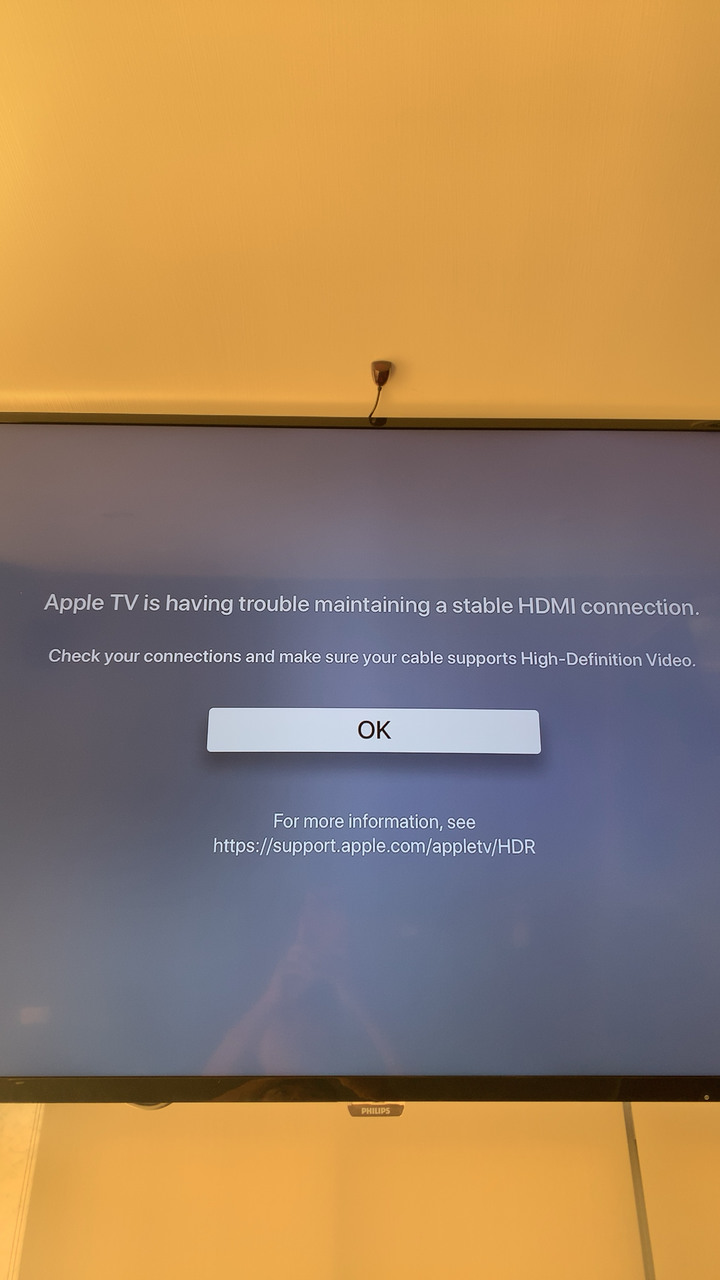 Philips 55PUH6052使用Apple TV 4k 沒法顯示畫面