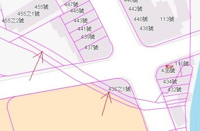 請問地籍圖上的土地分隔問題