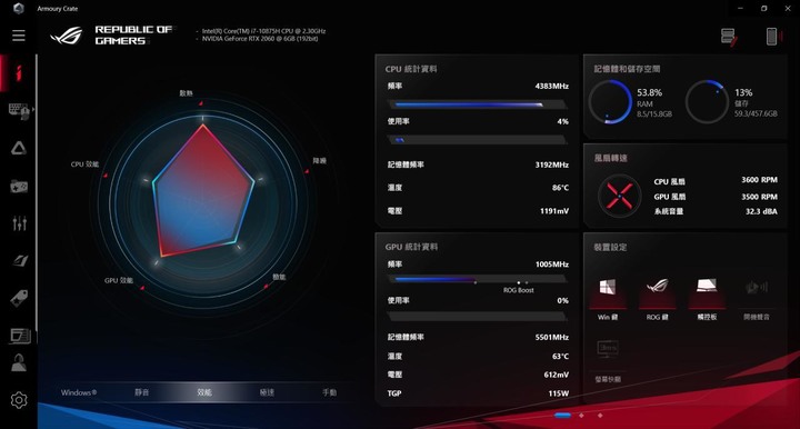 [開箱分享] 魔霸新銳/Strix G15(G512LV) i7-10875H+RTX2060(115W)