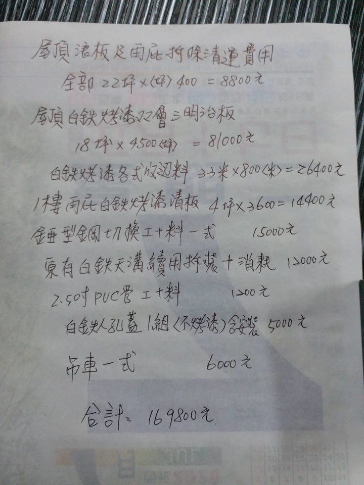 屋頂修繕請教