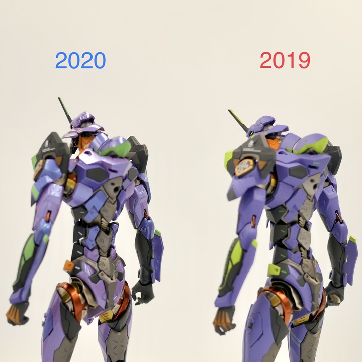 點我看大圖 【萬代 Metal Buld 初號機 2019 vs 2020 外觀比較】新世紀福音戰士蒐藏續篇