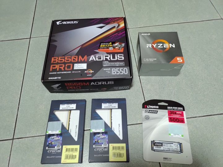 技嘉B550M AORUS PRO + 3600開箱
