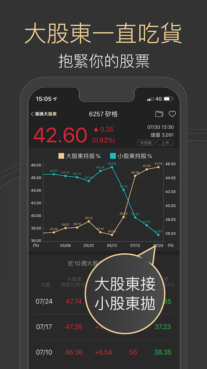 點我看大圖 我花半年開發的「查詢大股東持股」籌碼APP