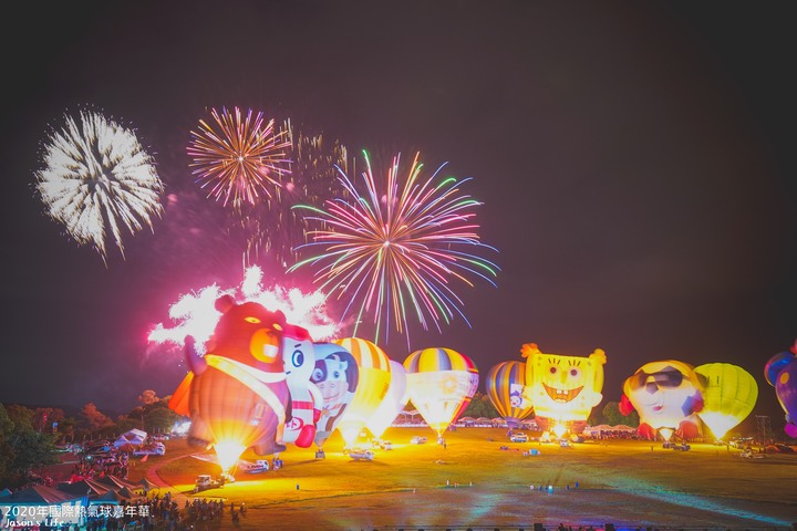 【台東鹿野│景點】台東2020年國際熱氣球嘉年華,附上交通攻略,10週年28顆造型球輪番上陣,每日兩場繫留體驗,還有光雕秀