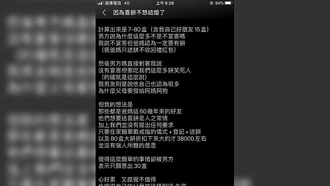 婚紗宴客全免！只要80盒喜餅準婆婆竟酸「笑死人」