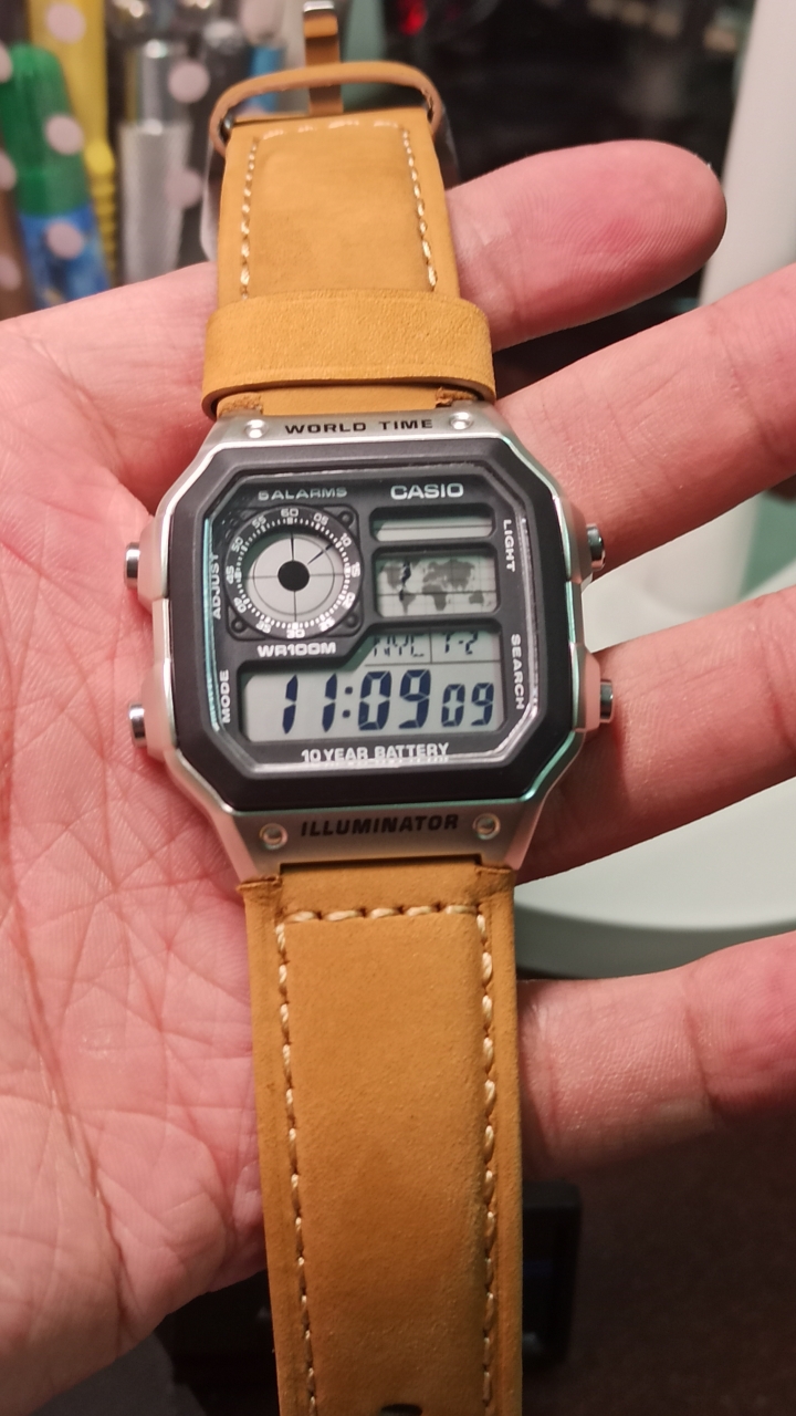 AE-1200 改皮錶帶