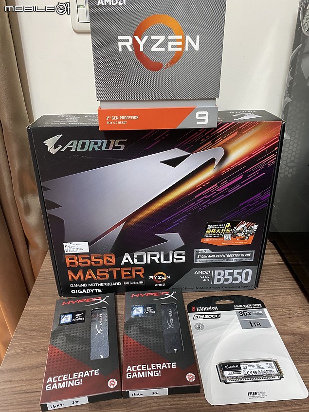 B550 頂規用料大師級 AORUS MASTER / 3900X 年中升級開箱