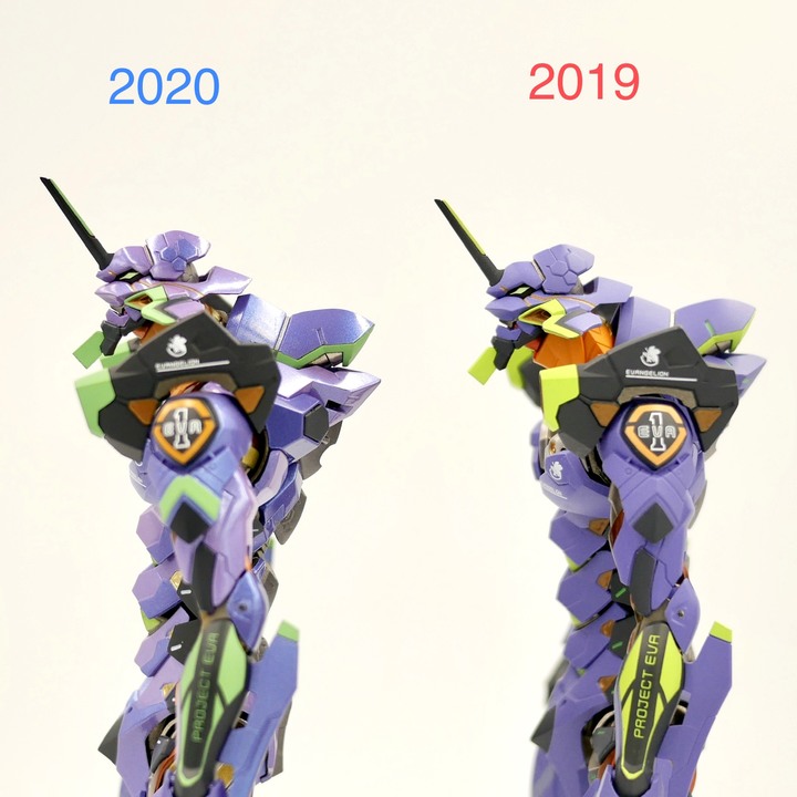 點我看大圖 【萬代 Metal Buld 初號機 2019 vs 2020 外觀比較】新世紀福音戰士蒐藏續篇