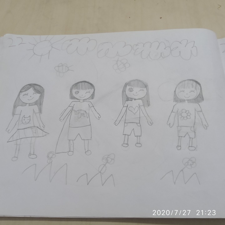 6歲姪女的畫作