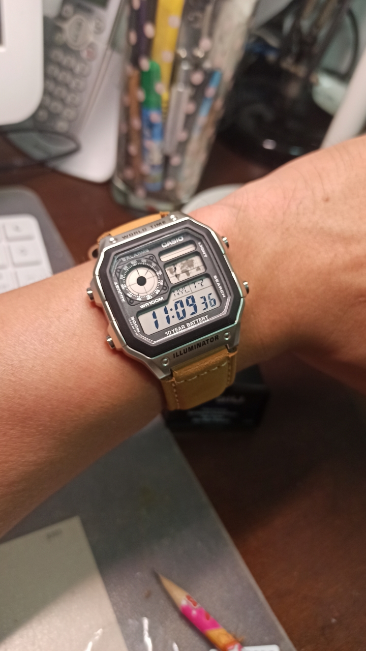 AE-1200 改皮錶帶