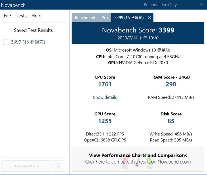 AMD R7-3700X+AMD RX5700XT與INTEL I7-10700+NVIDIA RTX2070 效能比較