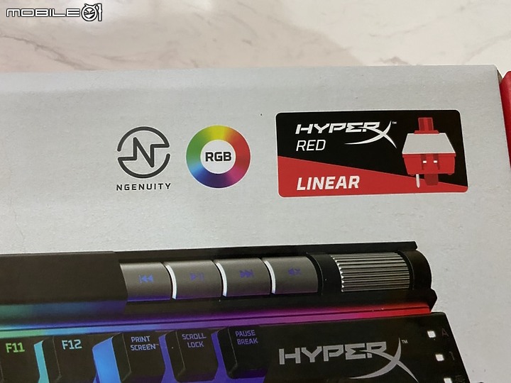 質感提升RGB透光雙色布丁鍵帽 HyperX Alloy Elite 2 機械鍵盤 簡單開箱