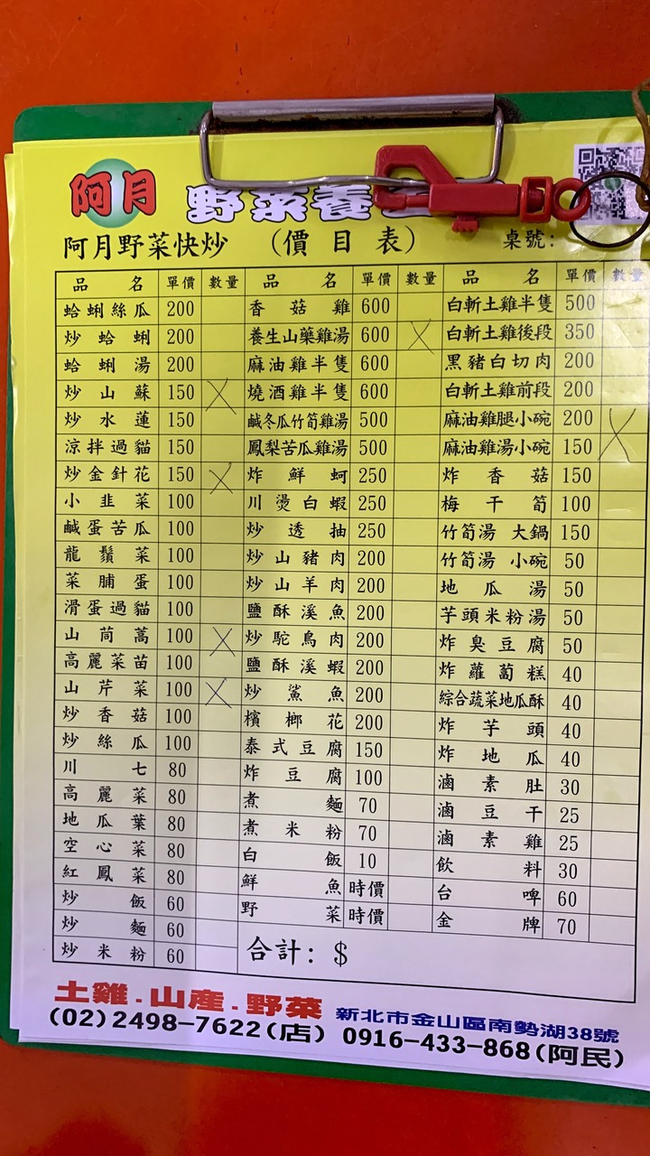 【小惡魔振興劵】新北市 阿月野菜快炒