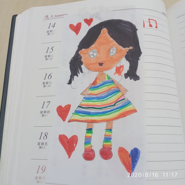 6歲姪女的畫作