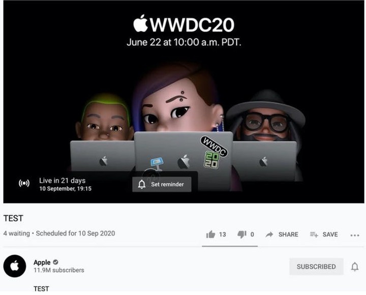 蘋果不小心 YouTube 出包,透露 iPhone 12 發表會可能在 9 月 10 號
