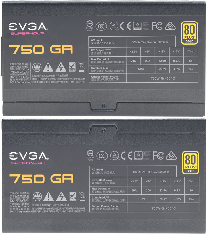 EVGA 750 GA金牌全模組化電源開箱