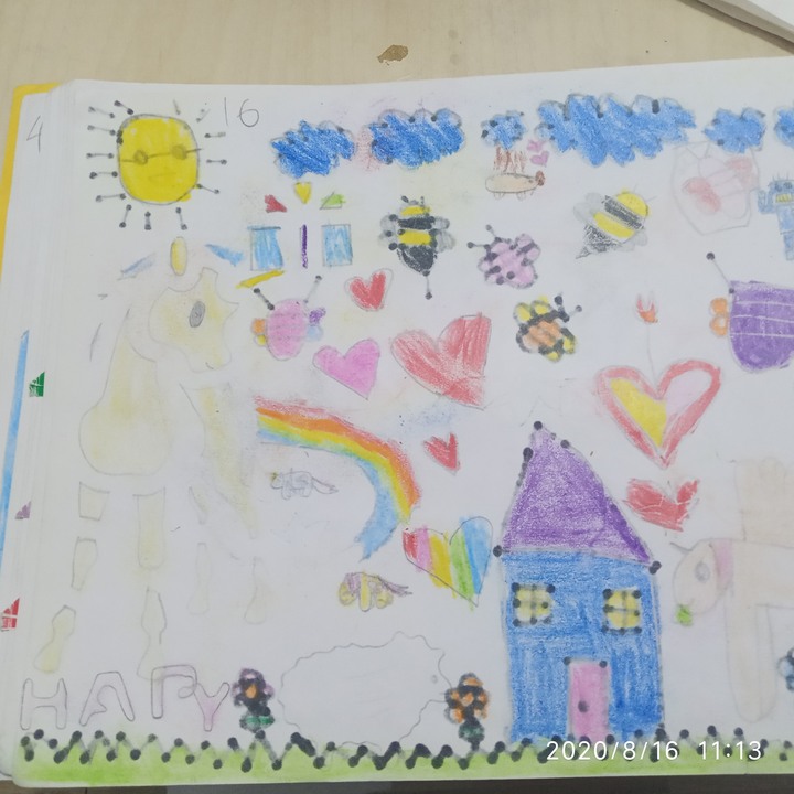 6歲姪女的畫作