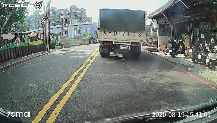 70邁行車記錄器1S（汽車行車記錄器裝在機車上）